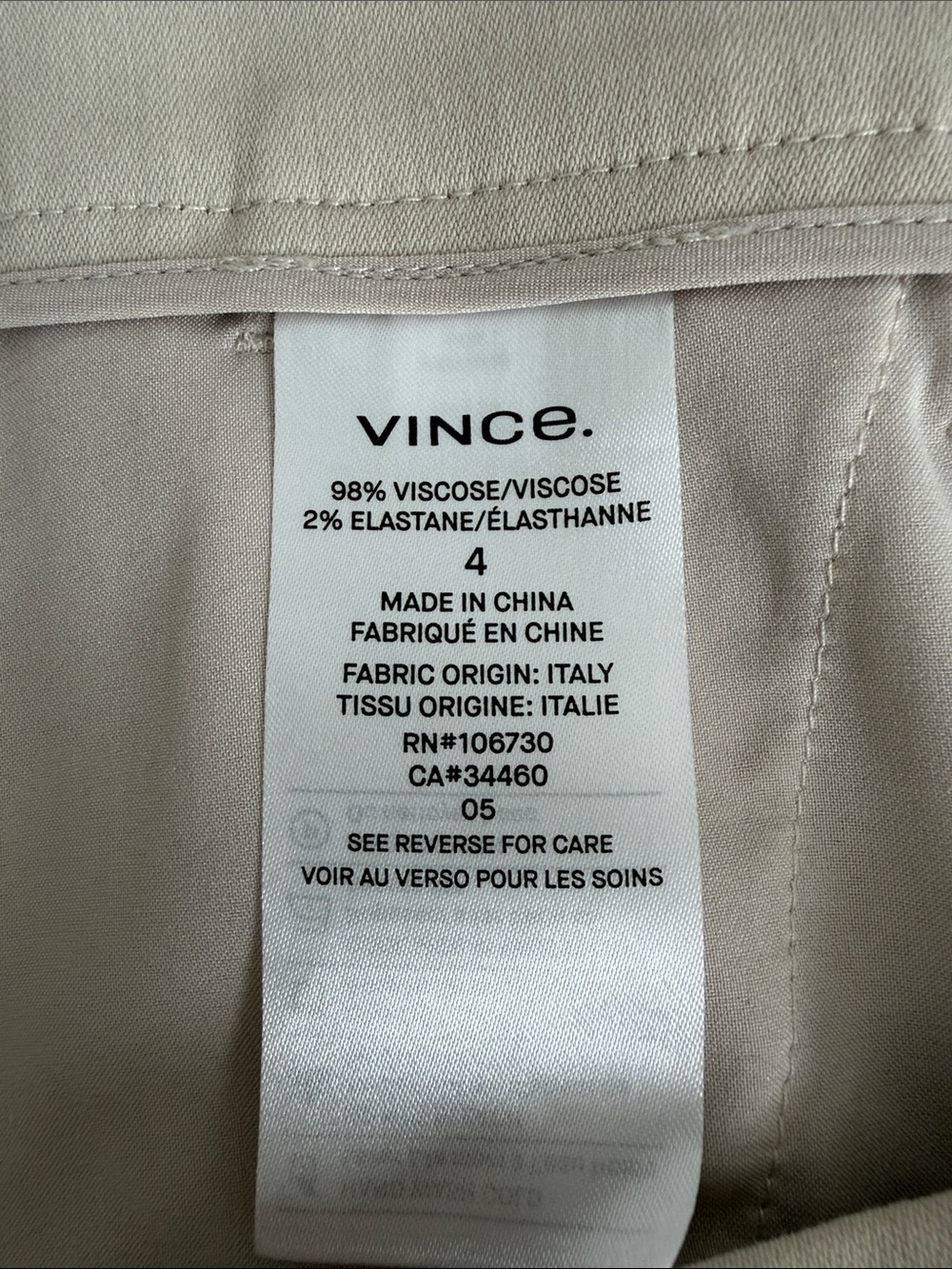 VINCE | Front Stitch Pants Size 4 - Picture 10 of 10